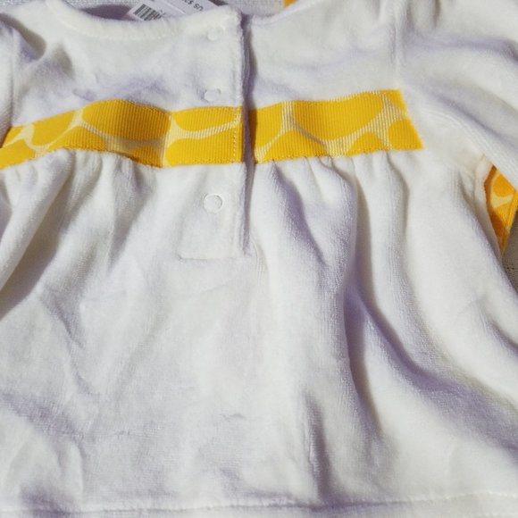 GYMBOREE 0-3 Month Baby Giraffe Long Sleeve Velour Shirt NWT,  pants EUC - Picture 5 of 5